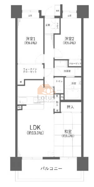 ゼファー四つ木ザナドゥ２１1002間取図