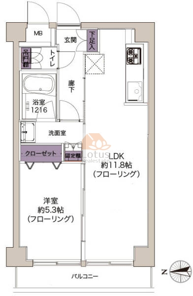 サンセール神楽坂604間取図