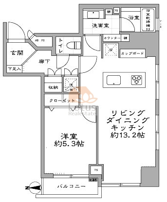 ライオンズマンション三田501間取図