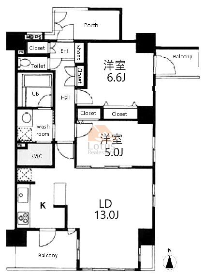 ライオンズマンション猿江恩賜公園1103間取図