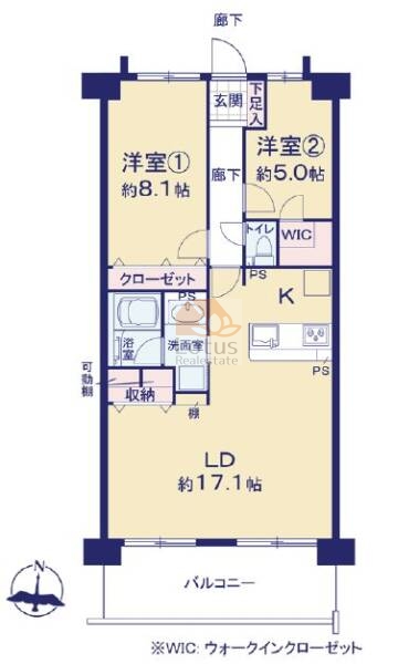 ビーシティ1306間取図