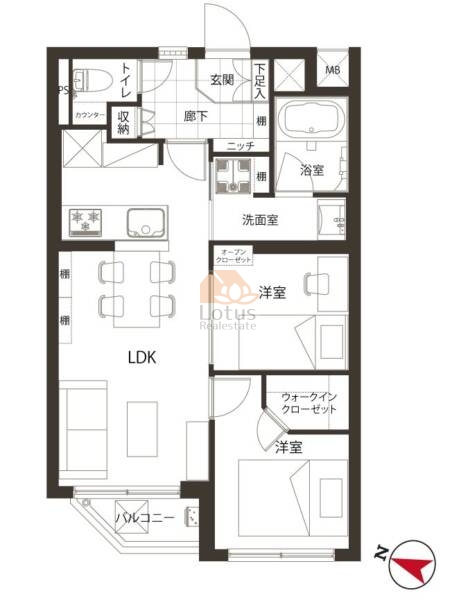 ネクサス巣鴨405間取図