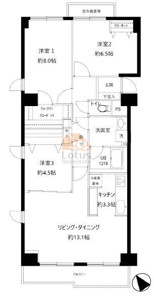 モアクレスト上池袋201間取図