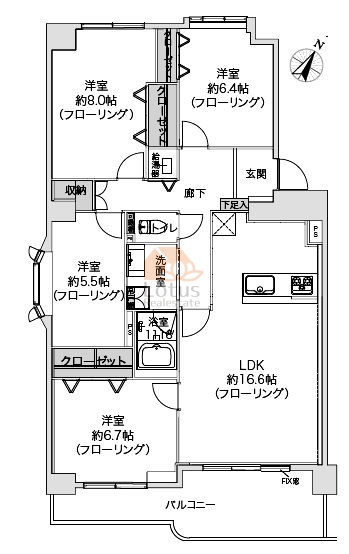 小松川グリーンハイツ401間取図