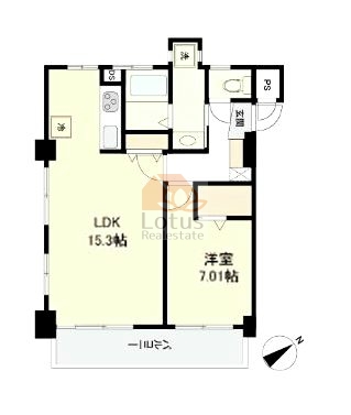 三軒茶屋ダイヤモンドマンション3階間取図