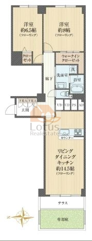 吉祥寺北ハイツ1階間取図