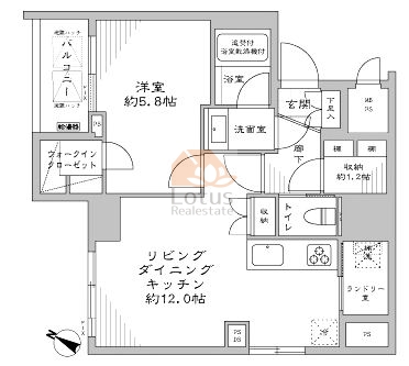 クレール六本木503間取図