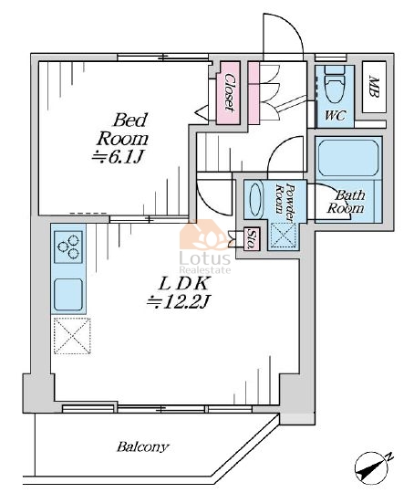 南麻布マンション403間取図