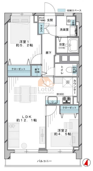 オリエンタル新宿コーポラス802間取図