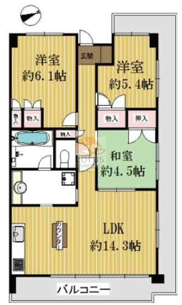 大泉学園ノーブルスクエア206間取図