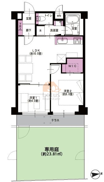 藤和方南町コープ２103間取図