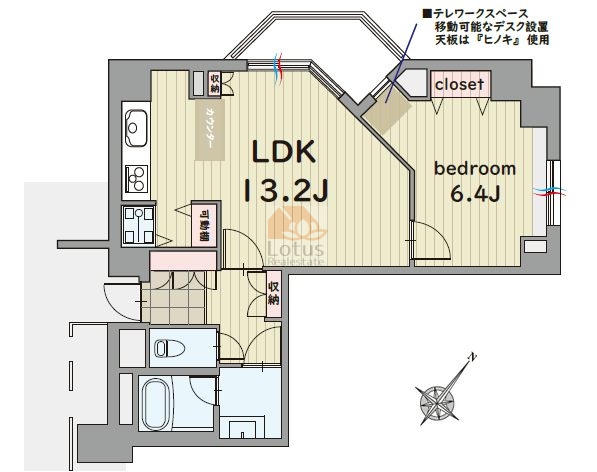 野方ウィズアクシス6階間取図