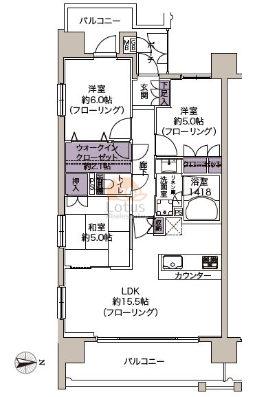 ファーストシーン葛西エリーゼ201間取図