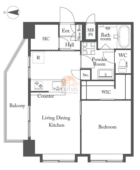 モナークマンション後楽園301間取図