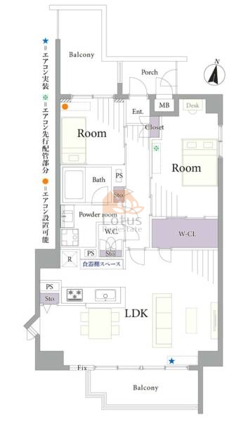 ライオンズマンション都立家政第２302間取図