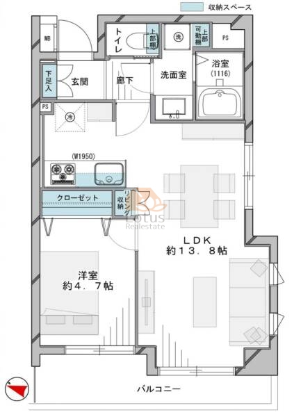 ラグジュアリーアパートメント西新宿306間取図