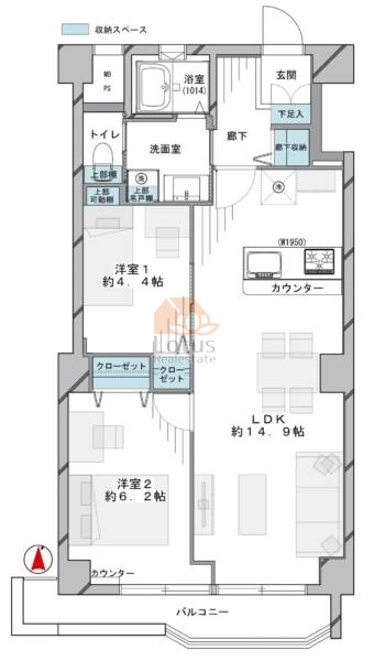 ヴェラハイツ扇橋203間取図