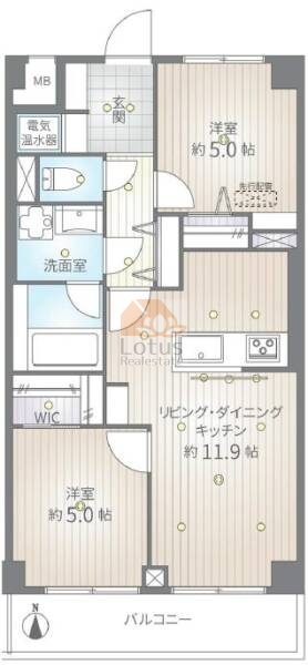 ライオンズマンション両国第５1102間取図