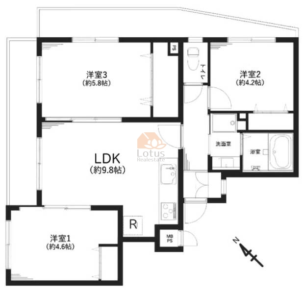 セザール西新井101間取図