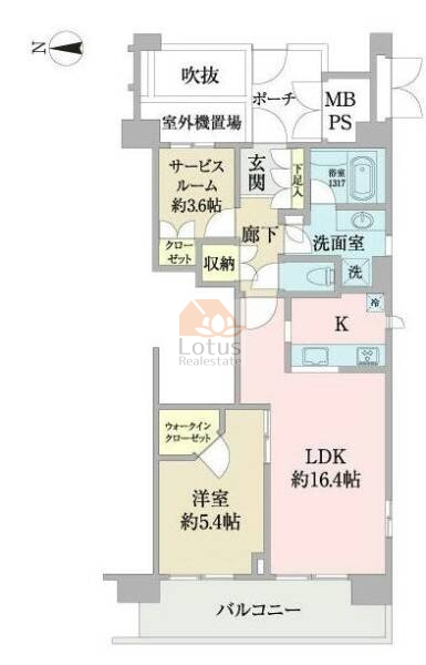 イーストコモンズ清澄白河サウスフラッツ3階間取図