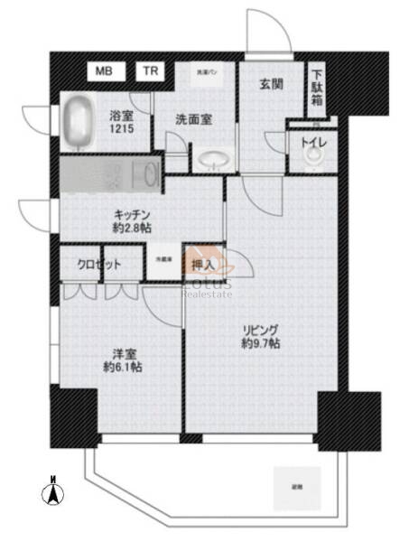 サンソフィア蔵前401間取図