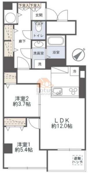 エルアルカサル小石川407間取図