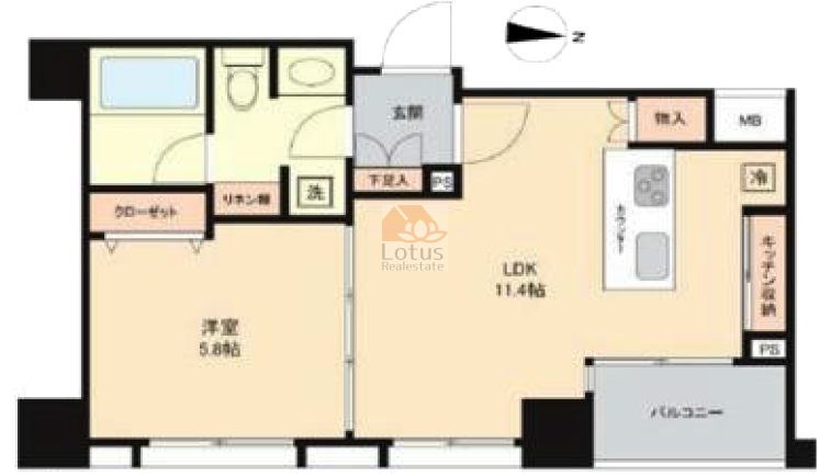 ジュイール文京白山6階間取図