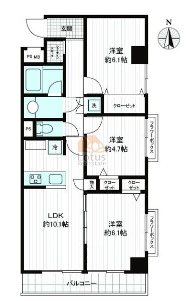 サンハイツ亀戸403間取図