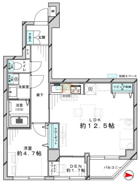 ダイアパレス中野新橋303間取図