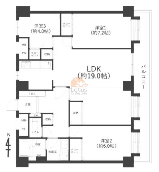 ストーク北新宿404間取図