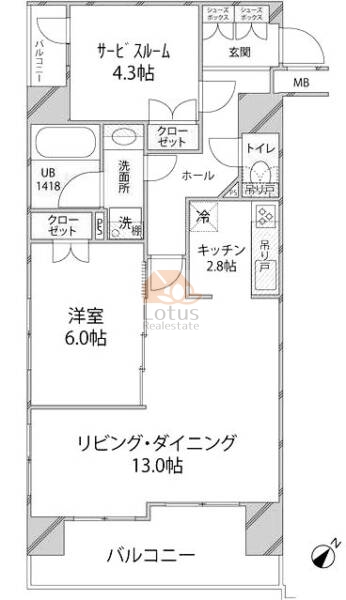 コンフォートセラフ新小岩902間取図