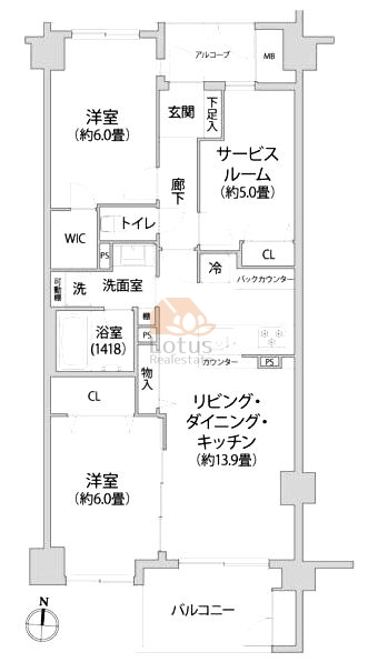 コスモ立石リバーステージ502間取図