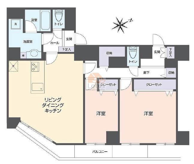 アルベルゴ上野604間取図