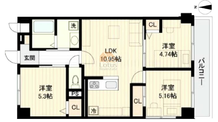 エンゼルハイム金町4階間取図