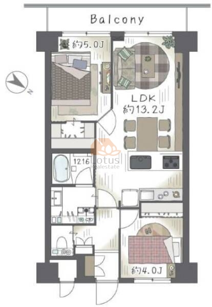 藤和千駄木コープ402間取図