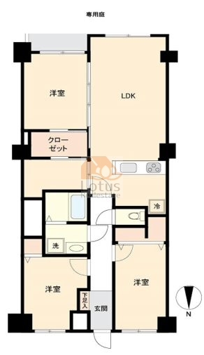 杉並スカイハイツ1階間取図