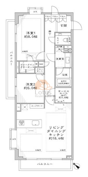 ディアナガーデン神宮前301間取図