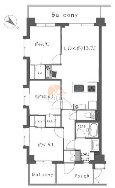 ソフィア経堂407間取図