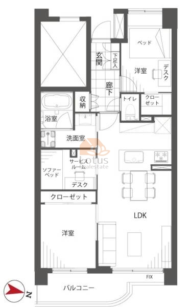 オーベル本所吾妻橋親水公園203間取図