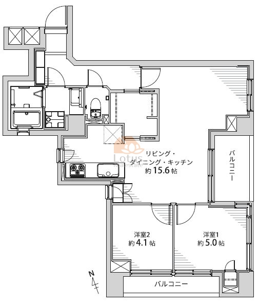 ベルメゾン赤羽1004間取図