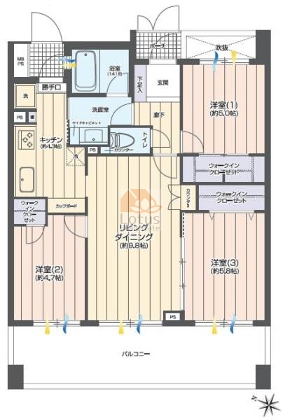 レクセルマンション亀有303間取図