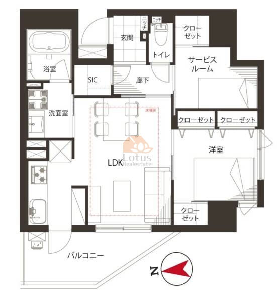 フォルム四谷外苑東1406間取図