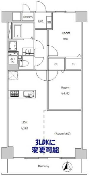 宇喜田カメリア211間取図