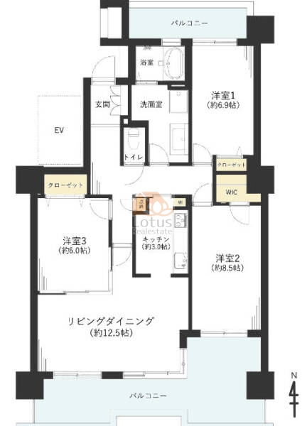 アクロシティ302間取図