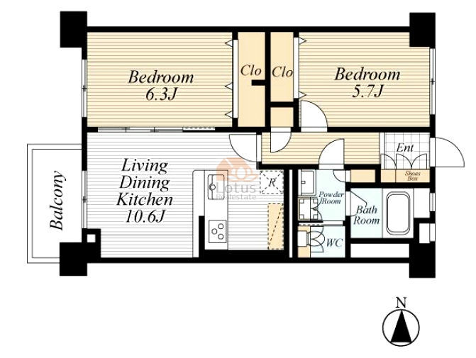 北砂四丁目住宅1413間取図