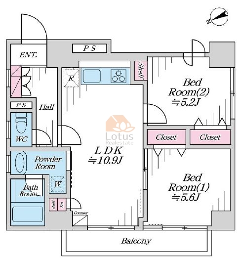 ルーブルかな杉301間取図