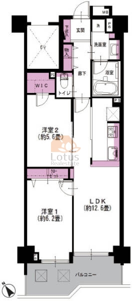 セレナハイム隅田公園ビューステージ202間取図