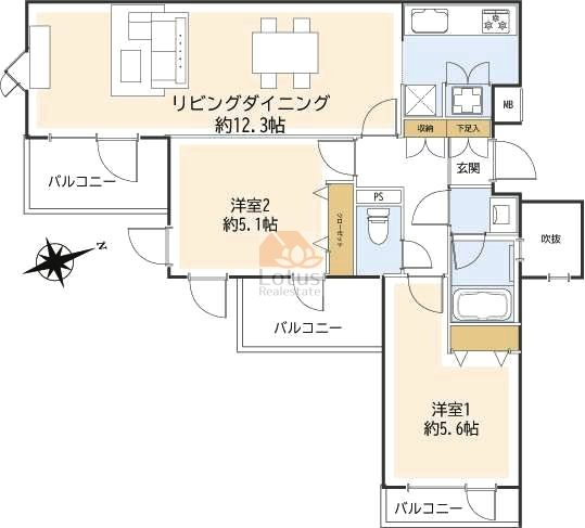 グレイスコート氷川台418間取図