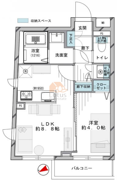 デュオスカーラ高円寺303間取図