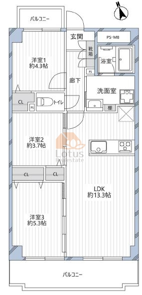 藤和日暮里コープ303間取図